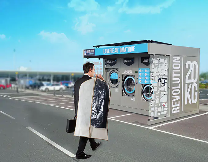 costume en laverie automatique