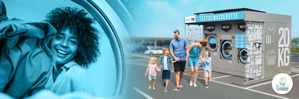 Banner voor wasserette